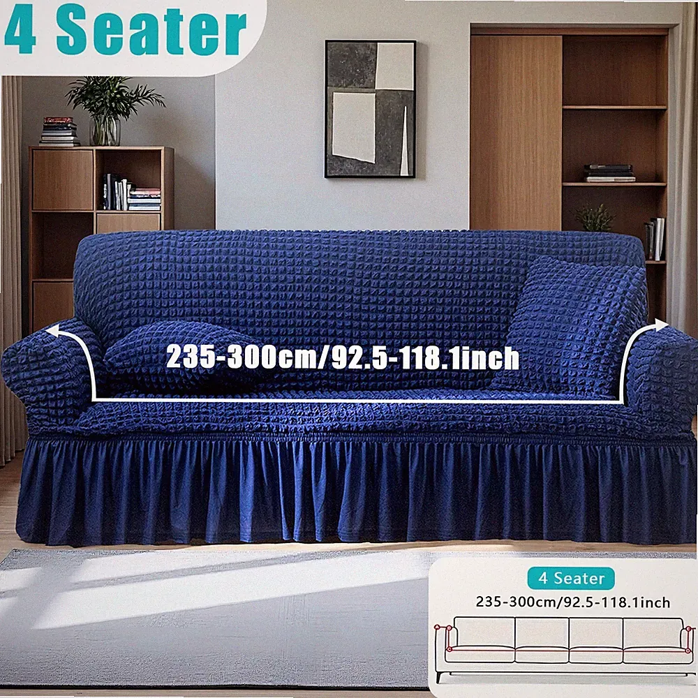 Elastic sofa cover easily fits dresses, durable universal furniture protection