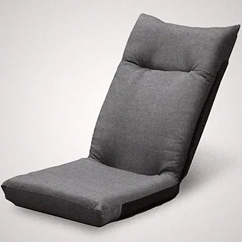 Iris Plaza Zaisu Floor 6-step reclining adjustment Compact Chair Charcoal Gray