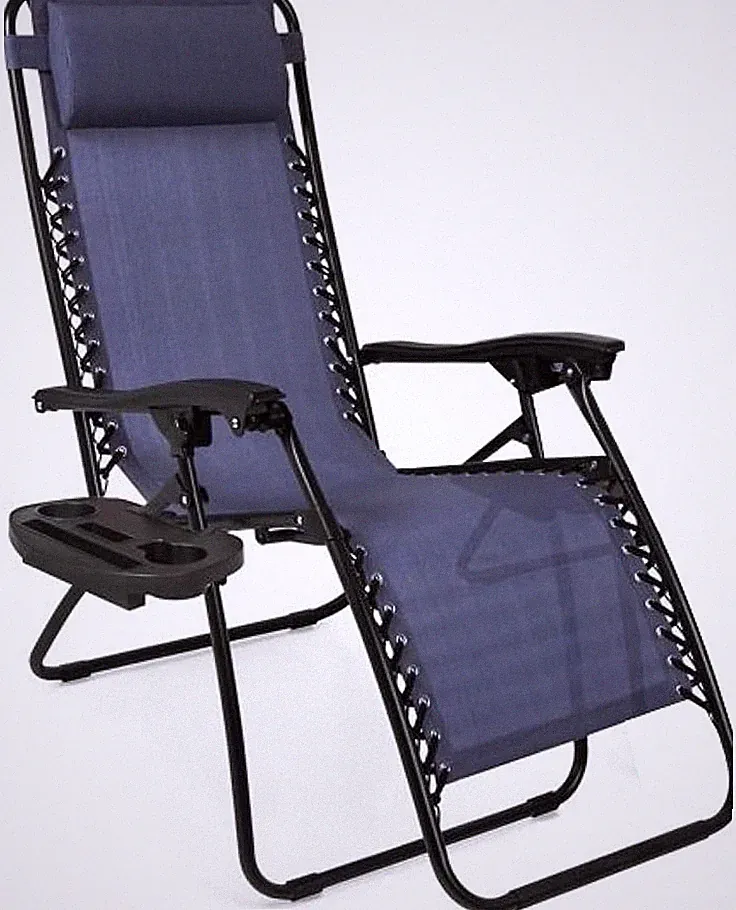 Outdoor Reclining Chair Zero Gravity Chair Patio Pool Lounge Chair Camping Chair