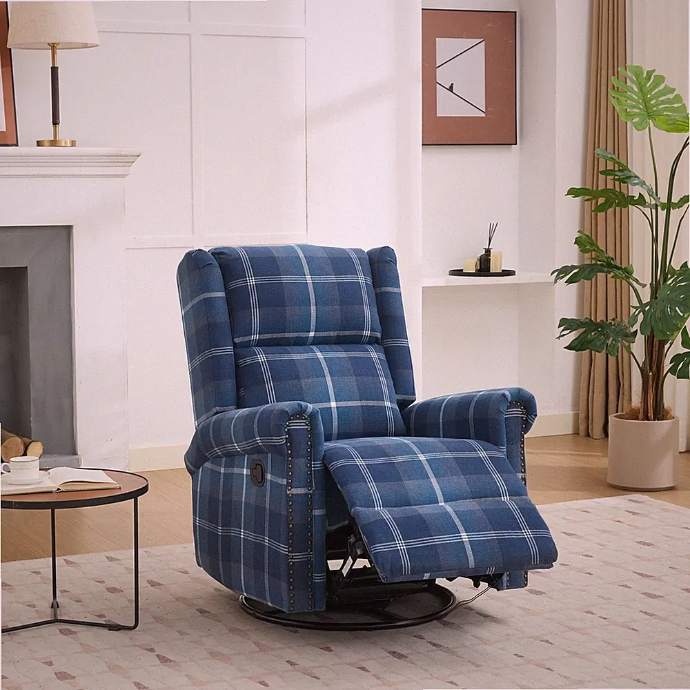 Swivel Rocker Recliner Chair Manual Rocking Recliner Chair Wingback Swivel 360°